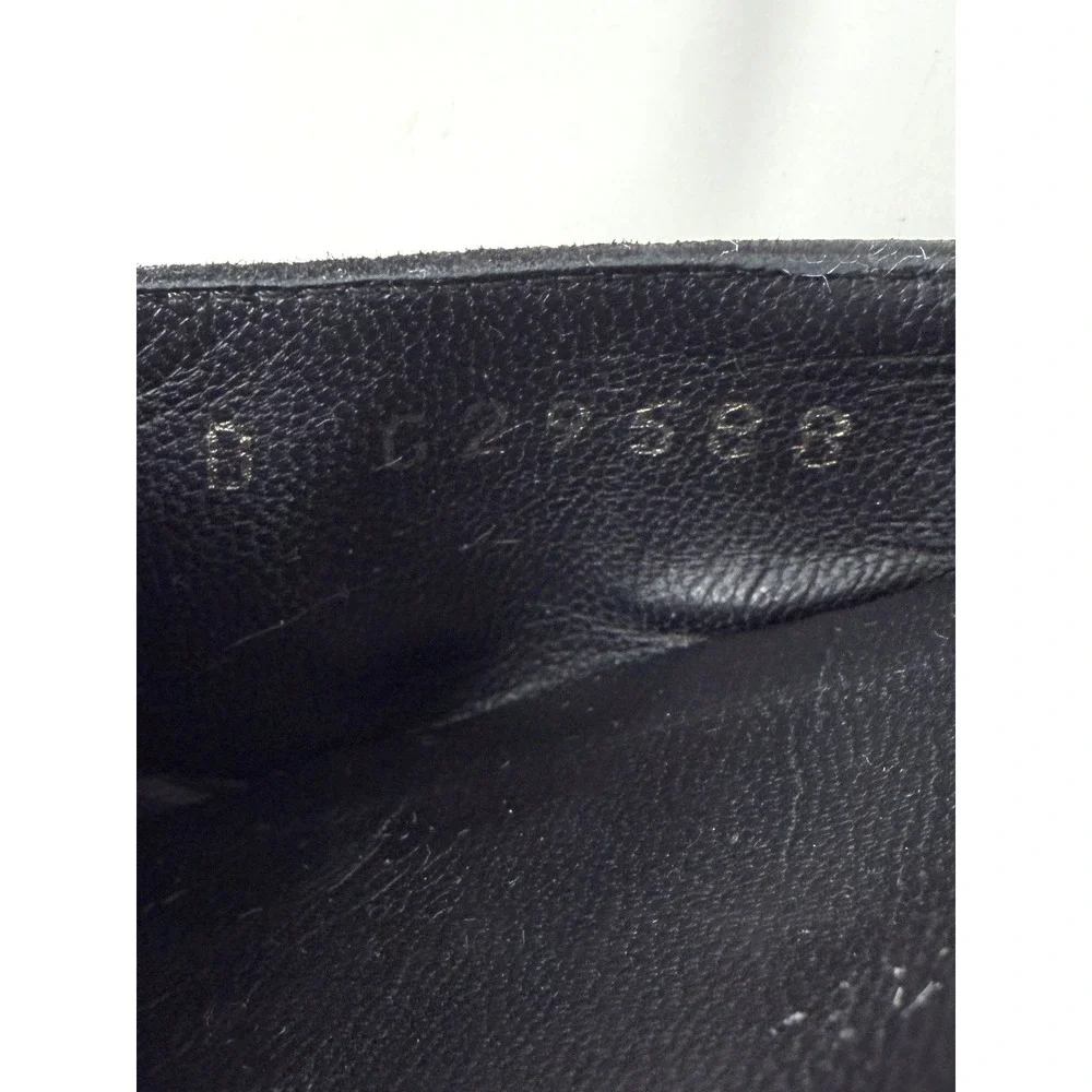 Chanel Black Suede Patent Cap Toe T-Strap Pumps CC Logo Heels 40